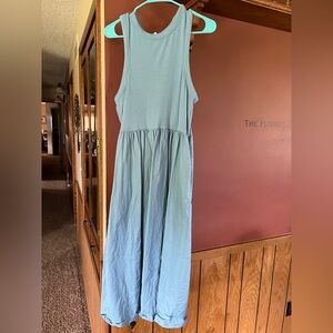 Elegant Blue Sleeveless Dress